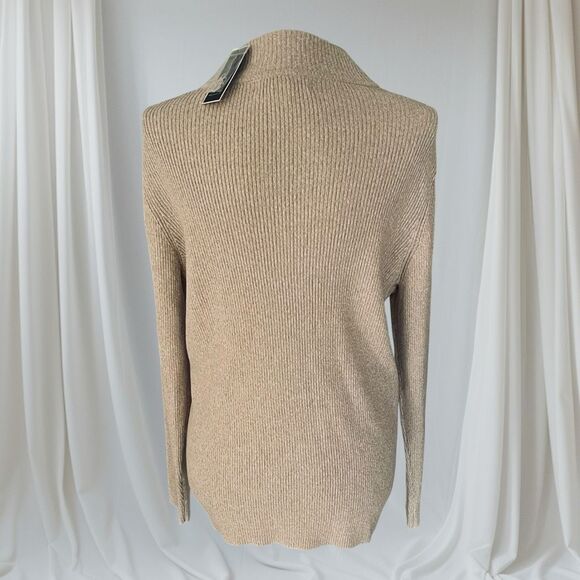 Karen Scott Womens Size Large 100% Cotton Mock Neck Pullover Sweater Minimalist - Picture 10 of 10